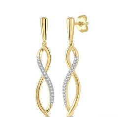 Parkplace Jewelers Infinity Diamond Fashion Long Earrings 684D8PPTSERYG