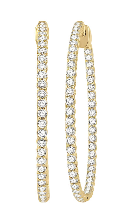 Parkplace Jewelers Inside-Out Diamond Hoop Earrings 628C0PPFGERYG-3.00