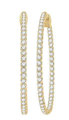 Parkplace Jewelers Inside-Out Diamond Hoop Earrings 628C0PPFGERYG-3.00