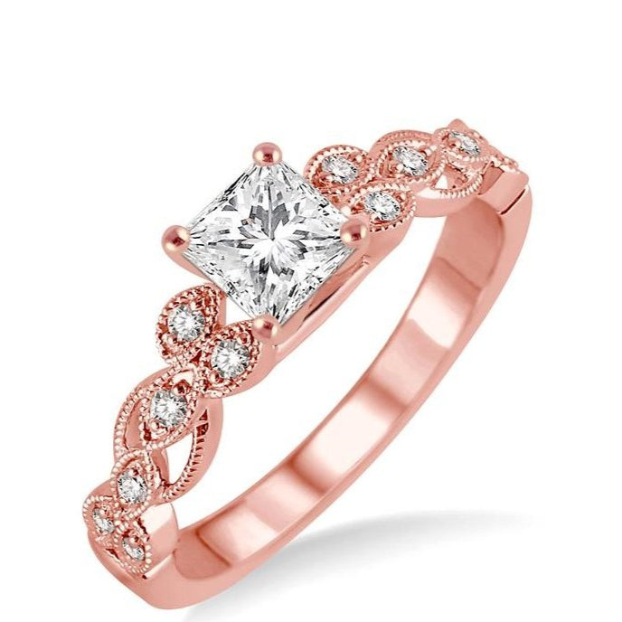 Parkplace Jewelers Princess Shape Semi-Mount Diamond Engagement Ring 15758PPFHPG-SM