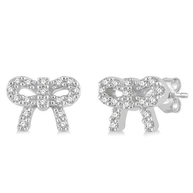 Parkplace Jewelers Bow Petite Diamond Fashion Earrings 646B8PPFSERWG