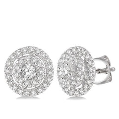 Parkplace Jewelers Round Shape Halo Diamond Fashion Earrings 64735PPFNERWG