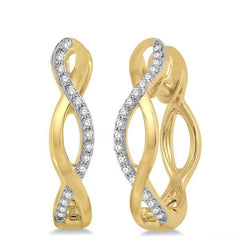 Parkplace Jewelers Twisted Diamond Fashion Hoop Earrings 98988PPTSERYG