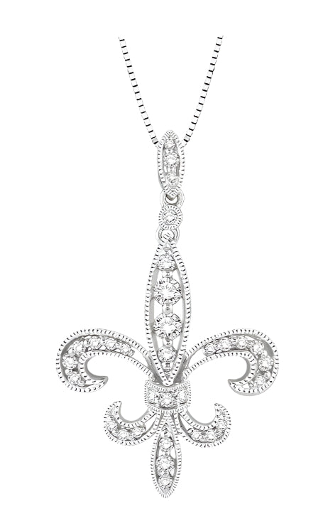 Parkplace Jewelers Fleur De Lis Diamond Pendant 96195PPFHPDWG
