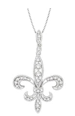 Parkplace Jewelers Fleur De Lis Diamond Pendant 96195PPFHPDWG