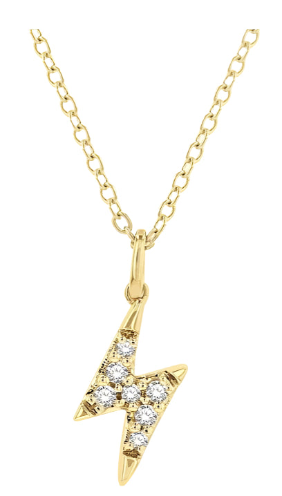 Parkplace Jewelers Lightning Bolt Petite Diamond Fashion Pendant 640A8PPFSPDYG