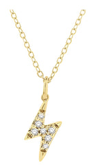 Parkplace Jewelers Lightning Bolt Petite Diamond Fashion Pendant 640A8PPFSPDYG