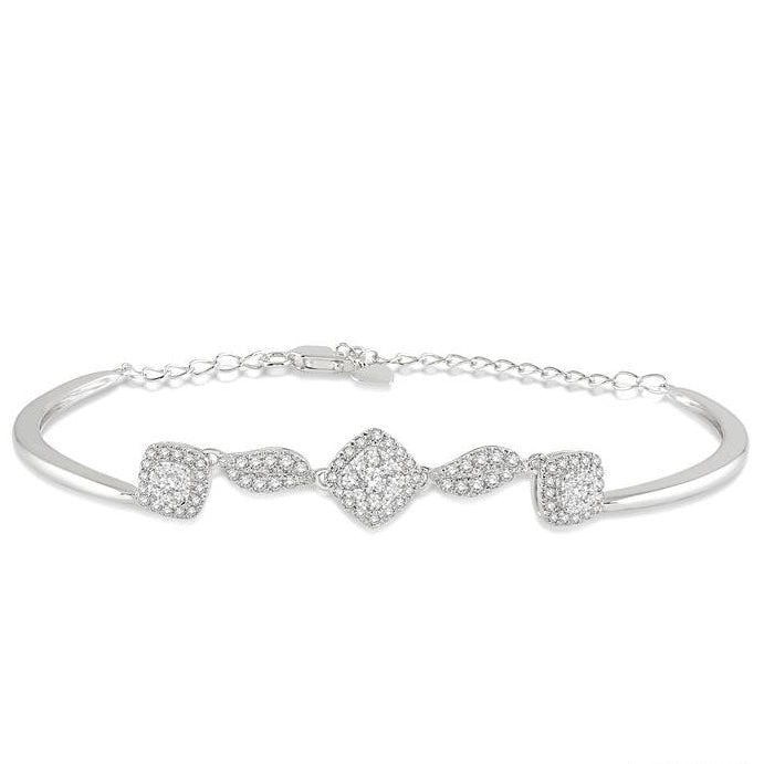 Parkplace Jewelers Cushion Shape Halo Lovebright Diamond Chain Bracelet 7290HPPFVWG