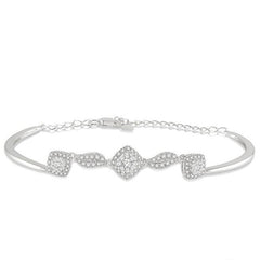 Parkplace Jewelers Cushion Shape Halo Lovebright Diamond Chain Bracelet 7290HPPFVWG