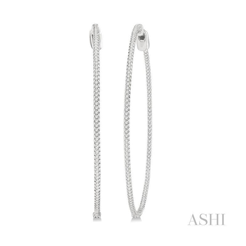 ASHI Inside-Out Diamond Hoop Earrings 629C1PPFGERWG