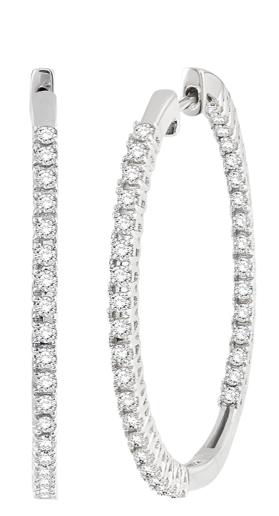 Parkplace Jewelers Inside-Out Diamond Hoop Earrings 64985PPFHERWG