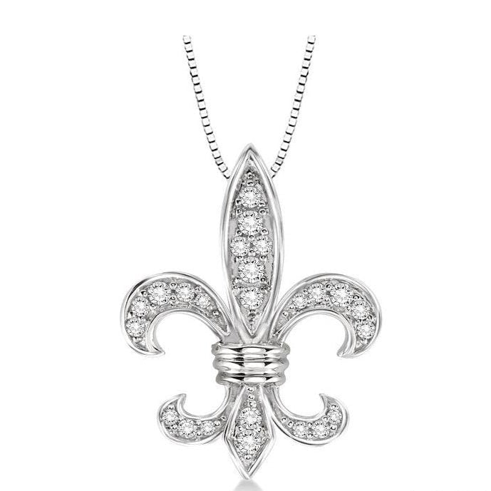Parkplace Jewelers Fleur De Lis Diamond Pendant 94706PPFNPDWG