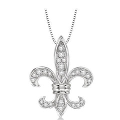 Parkplace Jewelers Fleur De Lis Diamond Pendant 94706PPFNPDWG