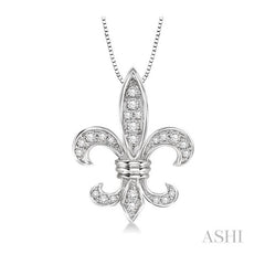 ASHI Fleur De Lis Diamond Pendant 94706PPFNPDWG