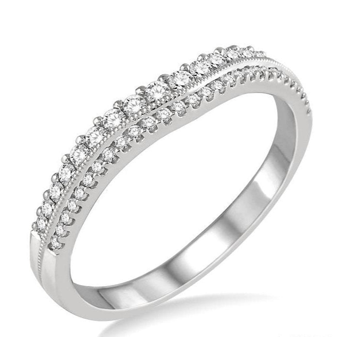 Parkplace Jewelers Curved Diamond Wedding Band 30135PPFHWG