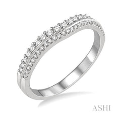 ASHI Curved Diamond Wedding Band 30135PPFHWG