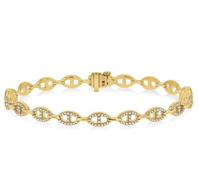 Parkplace Jewelers Oval Shape Link Diamond Fashion Bracelet 75851PPFGYG