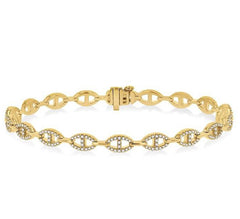 Parkplace Jewelers Oval Shape Link Diamond Fashion Bracelet 75851PPFGYG