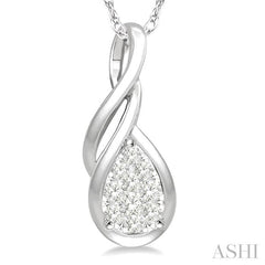 ASHI Pear Shape Lovebright Diamond Fashion Pendant 900A8PPFGPDWG