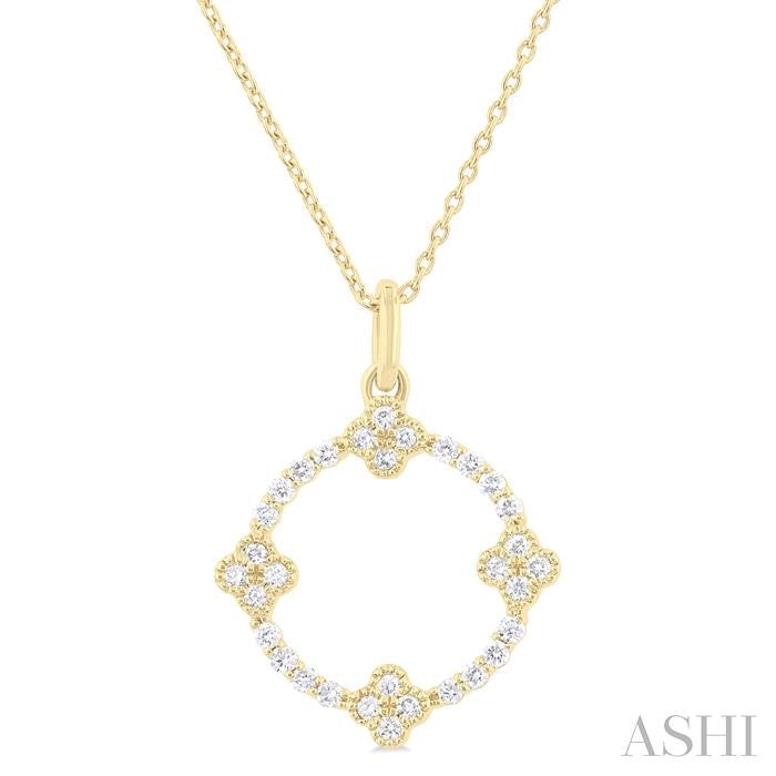 ASHI Clover Circle Diamond Pendant 901G6PPTGPDYG