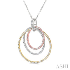 ASHI Circle Diamond Fashion Pendant 901J0PPFVPD3T-1.15