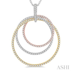 ASHI Circle Diamond Fashion Pendant 901J0PPFVPD3T-1.15