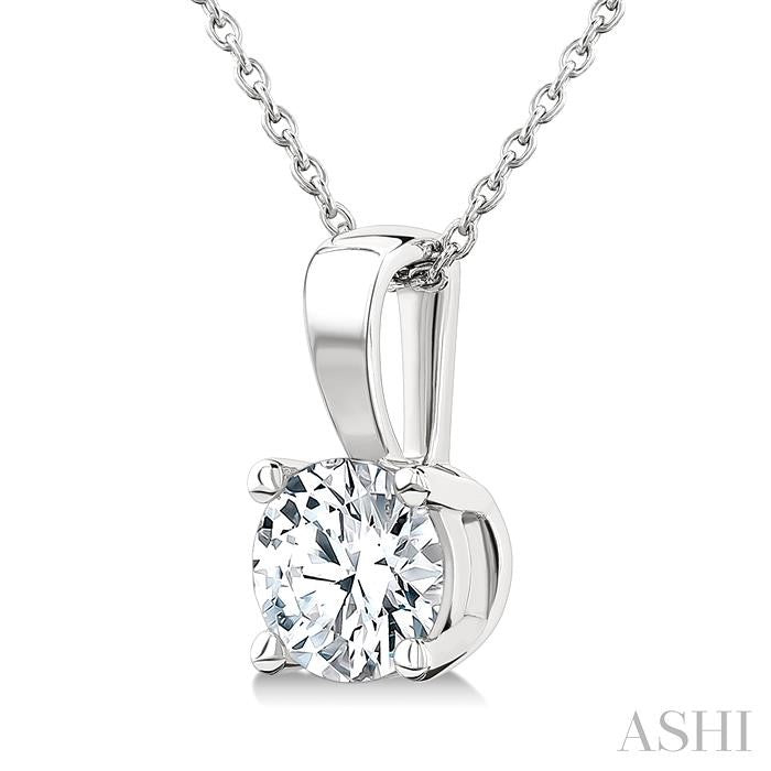 ASHI Round Shape Diamond Solitaire Pendant 90221PPFGPDWG