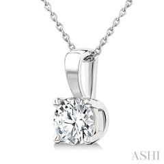 ASHI Round Shape Diamond Solitaire Pendant 90221PPFGPDWG