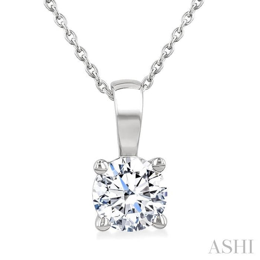 ASHI Round Shape Diamond Solitaire Pendant 90221PPFGPDWG
