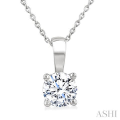 ASHI Round Shape Diamond Solitaire Pendant 90221PPFGPDWG
