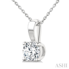 ASHI Round Shape Diamond Solitaire Pendant 90222PPFGPDWG