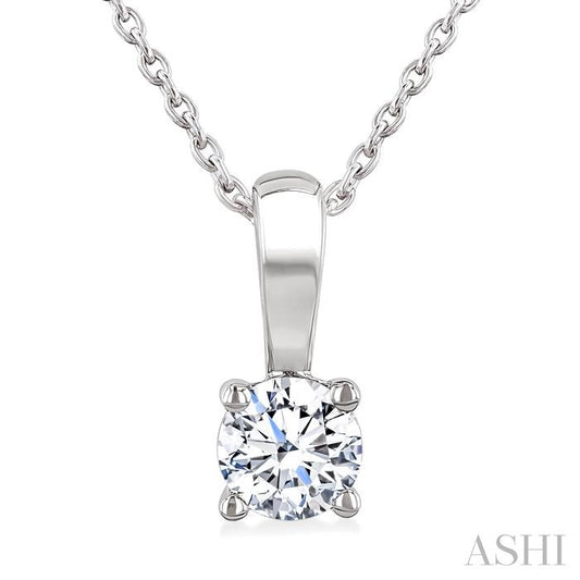 ASHI Round Shape Diamond Solitaire Pendant 90223PPFGPDWG