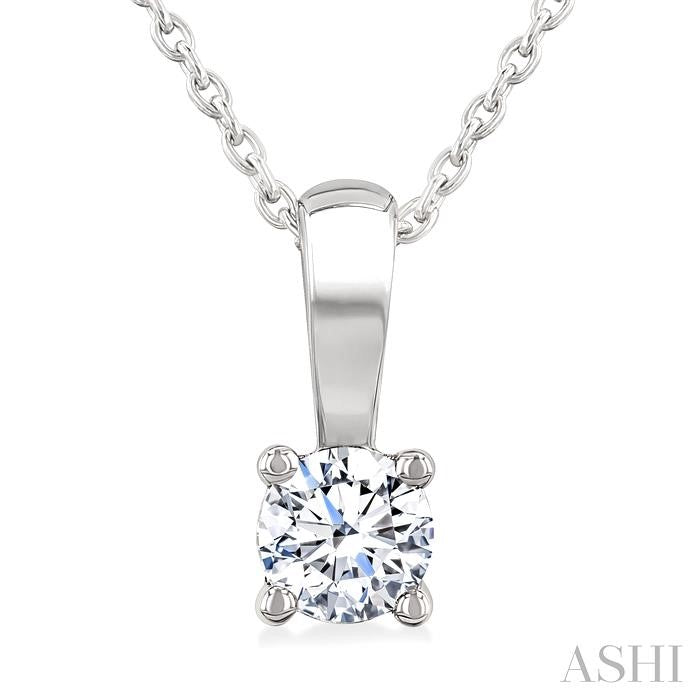 ASHI Round Shape Diamond Solitaire Pendant 90225PPFGPDWG
