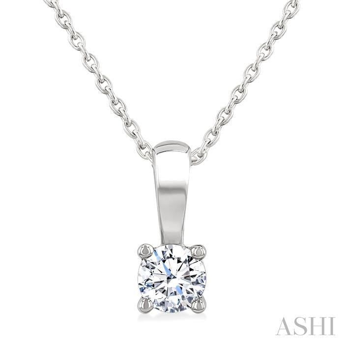 ASHI Round Shape Diamond Solitaire Pendant 90226PPFGPDWG