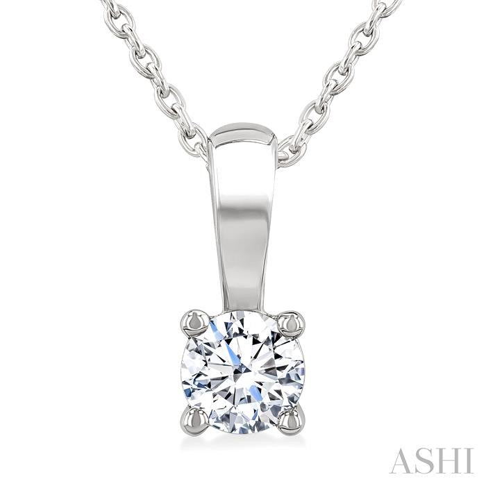 ASHI Round Shape Diamond Solitaire Pendant 90226PPFGPDWG