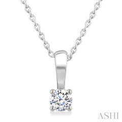 ASHI Round Shape Diamond Solitaire Pendant 90228PPFGPDWG-0.15