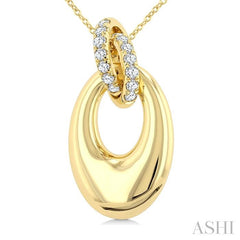ASHI Interlock Diamond Fashion Pendant 902J5PPFGPDYG