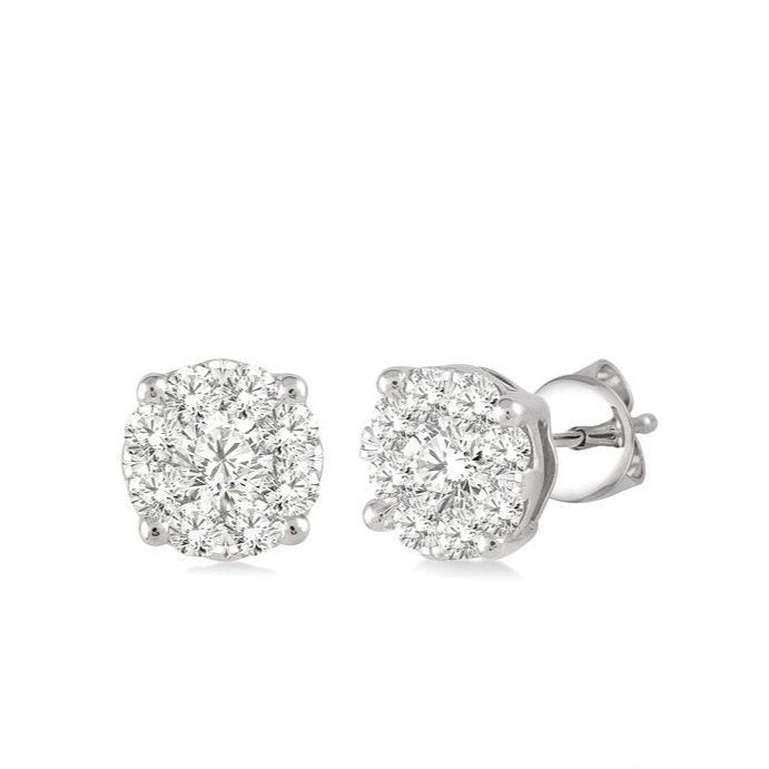 Parkplace Jewelers Round Shape Lovebright Essential Diamond Stud Earrings 91758PPFHERWG