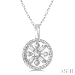 ASHI Circle Baguette Diamond Fashion Pendant 90375PPFHPDWG