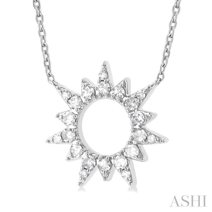 ASHI Sunburst Diamond Fashion Pendant 90387PPTSPDWG