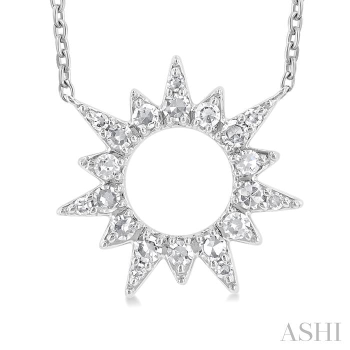 ASHI Sunburst Diamond Fashion Pendant 90387PPTSPDWG