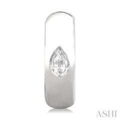 ASHI Pear Shape Bezel Set Diamond Huggie Fashion Earrings 903G6PPFGERWG-PR