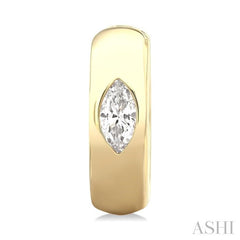 ASHI Marquise Shape Bezel Set Diamond Huggie Fashion Earrings 903G6PPFGERYG-MQ