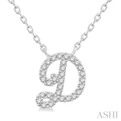 ASHI Script 'D' Initial Diamond Pendant 90468PPFSPDWG-D