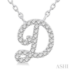 ASHI Script 'D' Initial Diamond Pendant 90468PPFSPDWG-D