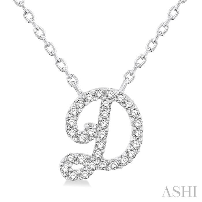 ASHI Script 'D' Initial Diamond Pendant 90468PPTSPDWG-D