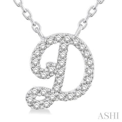 ASHI Script 'D' Initial Diamond Pendant 90468PPTSPDWG-D