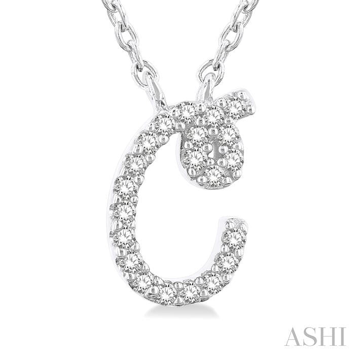 ASHI Script 'C' Initial Diamond Pendant 90469PPTSPDWG-C