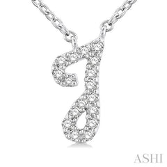 ASHI Script 'J' Initial Diamond Pendant 90469PPTSPDWG-J