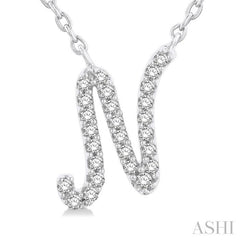 ASHI Script 'N' Initial Diamond Pendant 90469PPTSPDWG-N